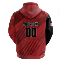 Custom Canada Soccer Zip Hoodie Maple Leaf Together We Rise