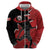 Custom Canada Soccer Zip Hoodie Maple Leaf Together We Rise