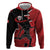 Custom Canada Soccer Zip Hoodie Maple Leaf Together We Rise