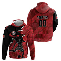 Custom Canada Soccer Zip Hoodie Maple Leaf Together We Rise