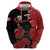 Custom Canada Soccer Zip Hoodie Maple Leaf Together We Rise