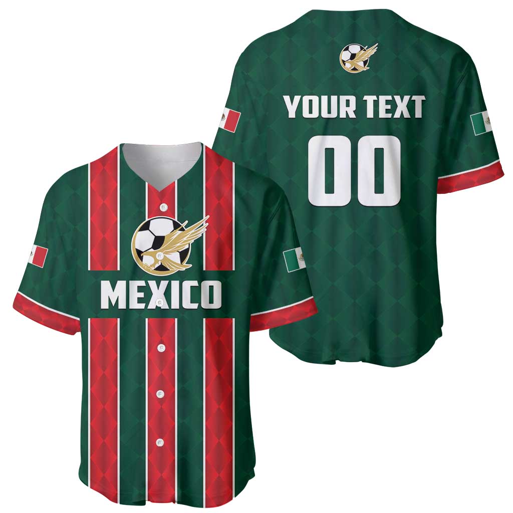 Custom Mexico Football Baseball Jersey Siempre Con El Tri