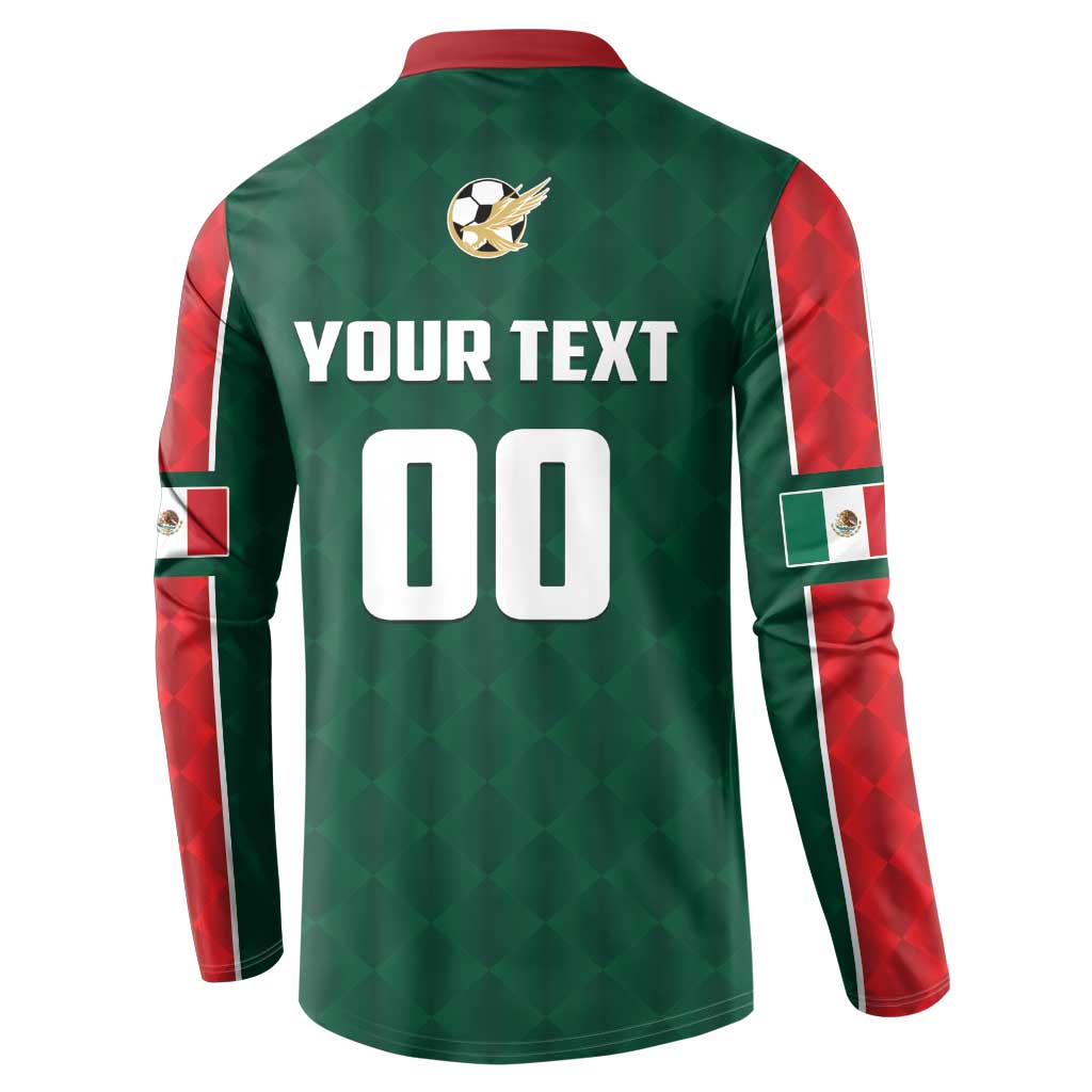 Custom Mexico Football Button Sweatshirt Siempre Con El Tri