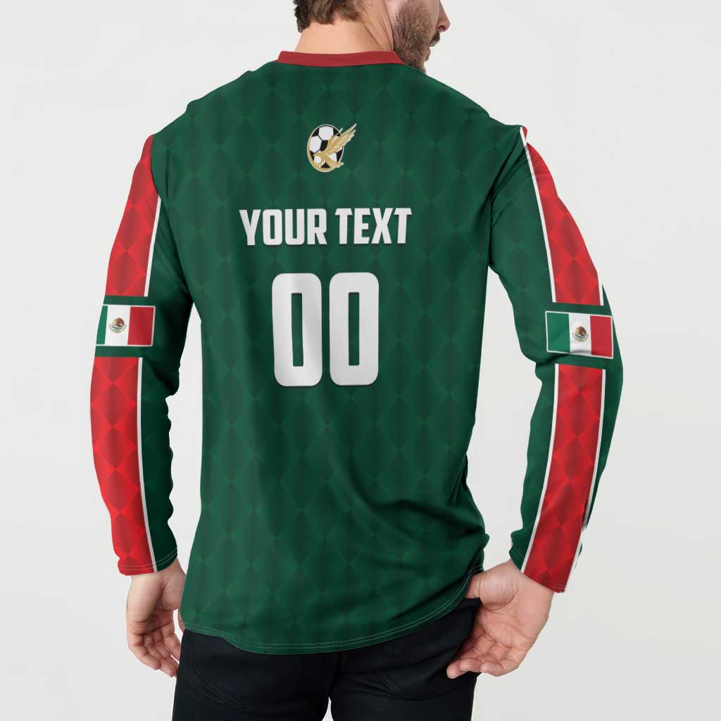 Custom Mexico Football Button Sweatshirt Siempre Con El Tri