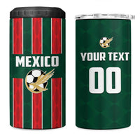 Custom Mexico Football 4 in 1 Can Cooler Tumbler Siempre Con El Tri