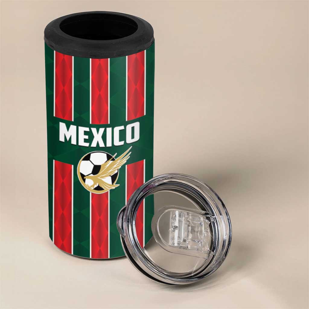Custom Mexico Football 4 in 1 Can Cooler Tumbler Siempre Con El Tri