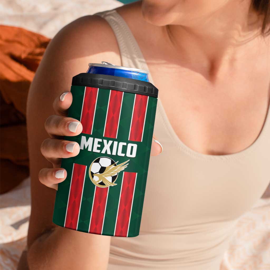 Custom Mexico Football 4 in 1 Can Cooler Tumbler Siempre Con El Tri