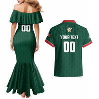 Custom Mexico Football Couples Matching Mermaid Dress and Hawaiian Shirt Siempre Con El Tri