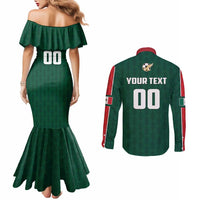 Custom Mexico Football Couples Matching Mermaid Dress and Long Sleeve Button Shirt Siempre Con El Tri