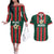 Custom Mexico Football Couples Matching Off The Shoulder Long Sleeve Dress and Hawaiian Shirt Siempre Con El Tri