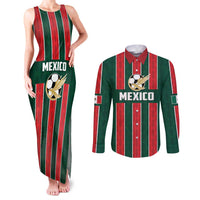 Custom Mexico Football Couples Matching Tank Maxi Dress and Long Sleeve Button Shirt Siempre Con El Tri