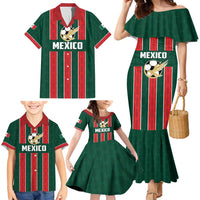 Custom Mexico Football Family Matching Mermaid Dress and Hawaiian Shirt Siempre Con El Tri