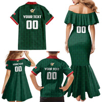 Custom Mexico Football Family Matching Mermaid Dress and Hawaiian Shirt Siempre Con El Tri