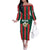 Custom Mexico Football Family Matching Off The Shoulder Long Sleeve Dress and Hawaiian Shirt Siempre Con El Tri