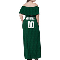 Custom Mexico Football Family Matching Off Shoulder Maxi Dress and Hawaiian Shirt Siempre Con El Tri
