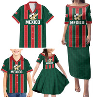 Custom Mexico Football Family Matching Puletasi and Hawaiian Shirt Siempre Con El Tri
