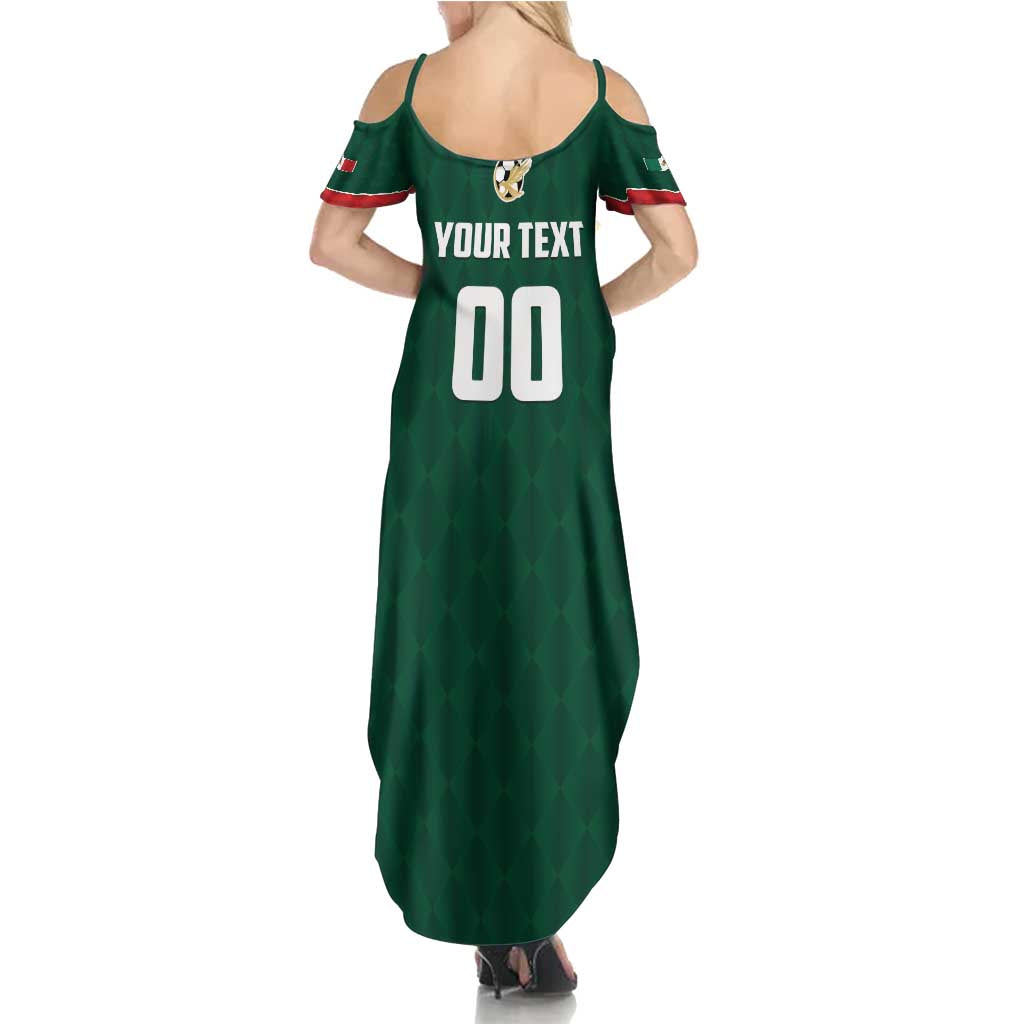 Custom Mexico Football Family Matching Summer Maxi Dress and Hawaiian Shirt Siempre Con El Tri