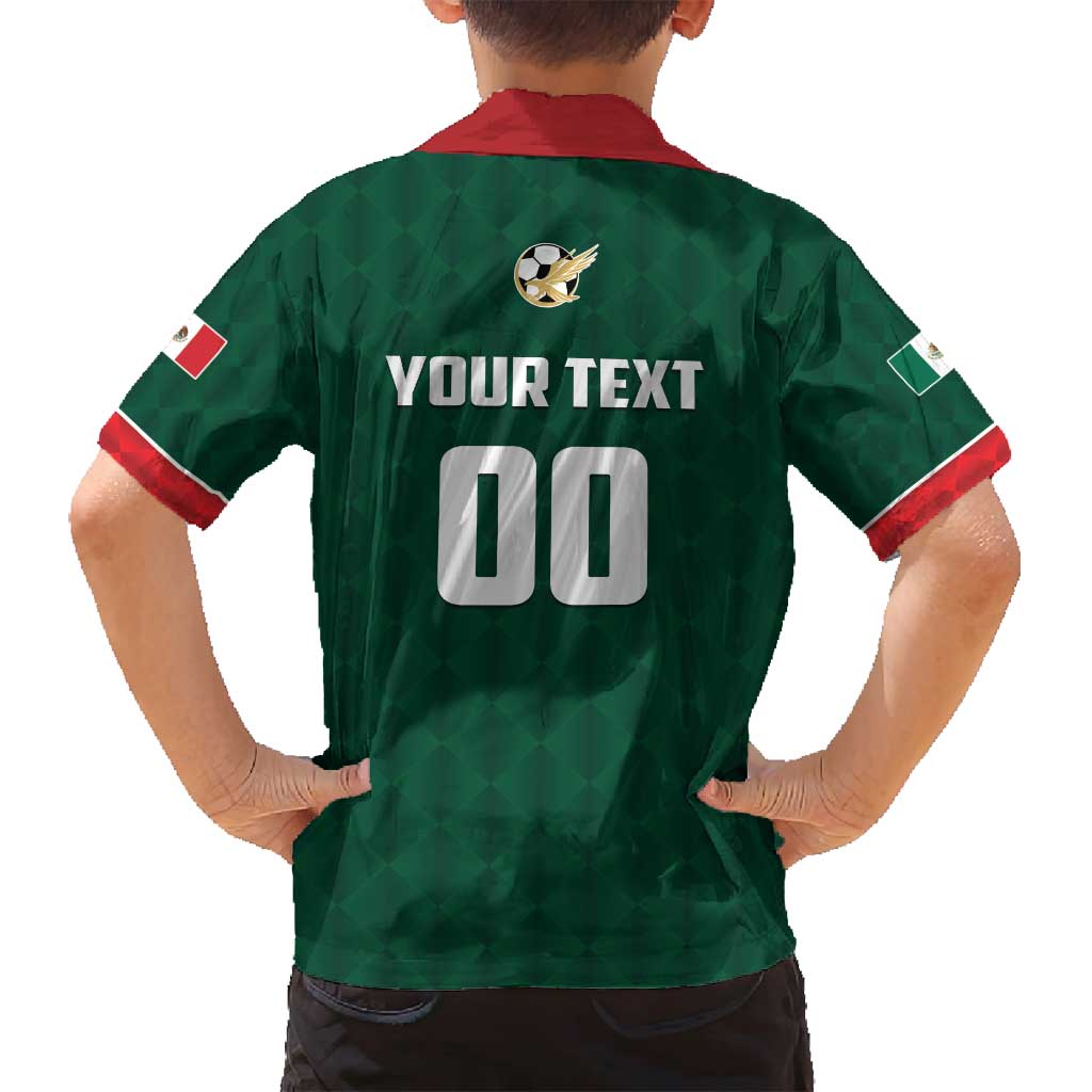 Custom Mexico Football Family Matching Tank Maxi Dress and Hawaiian Shirt Siempre Con El Tri
