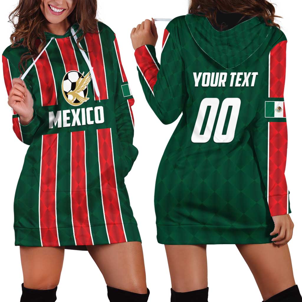 Custom Mexico Football Hoodie Dress Siempre Con El Tri