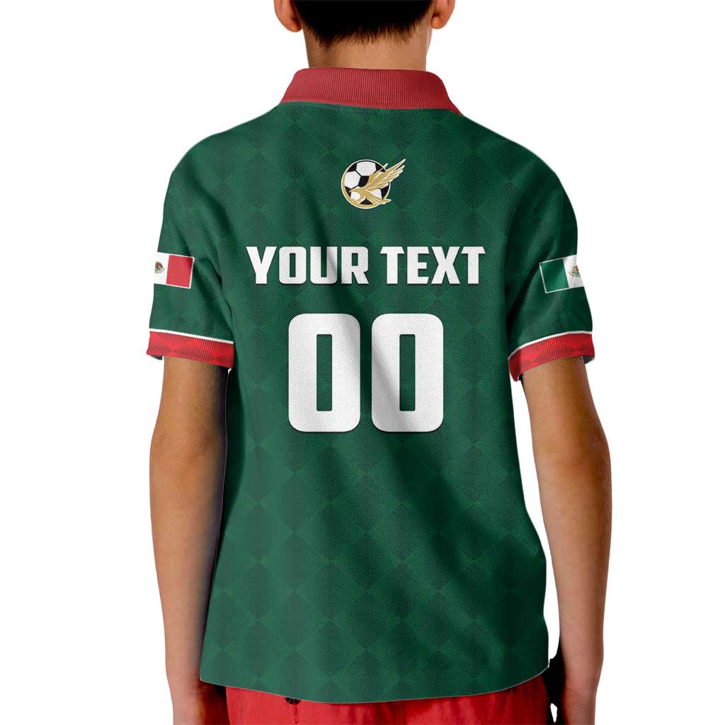 Custom Mexico Football Kid Polo Shirt Siempre Con El Tri