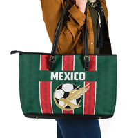 Mexico Football Leather Tote Bag Siempre Con El Tri