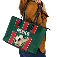 Mexico Football Leather Tote Bag Siempre Con El Tri