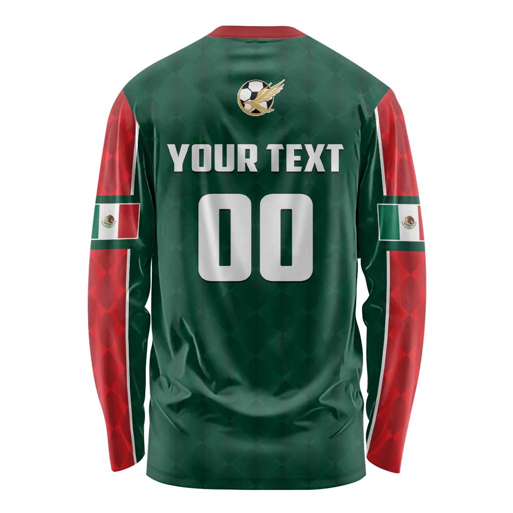Custom Mexico Football Long Sleeve Shirt Siempre Con El Tri