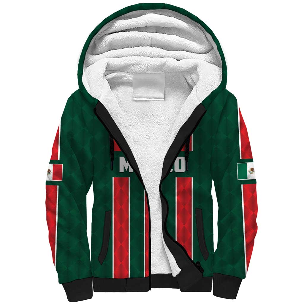 Custom Mexico Football Sherpa Hoodie Siempre Con El Tri
