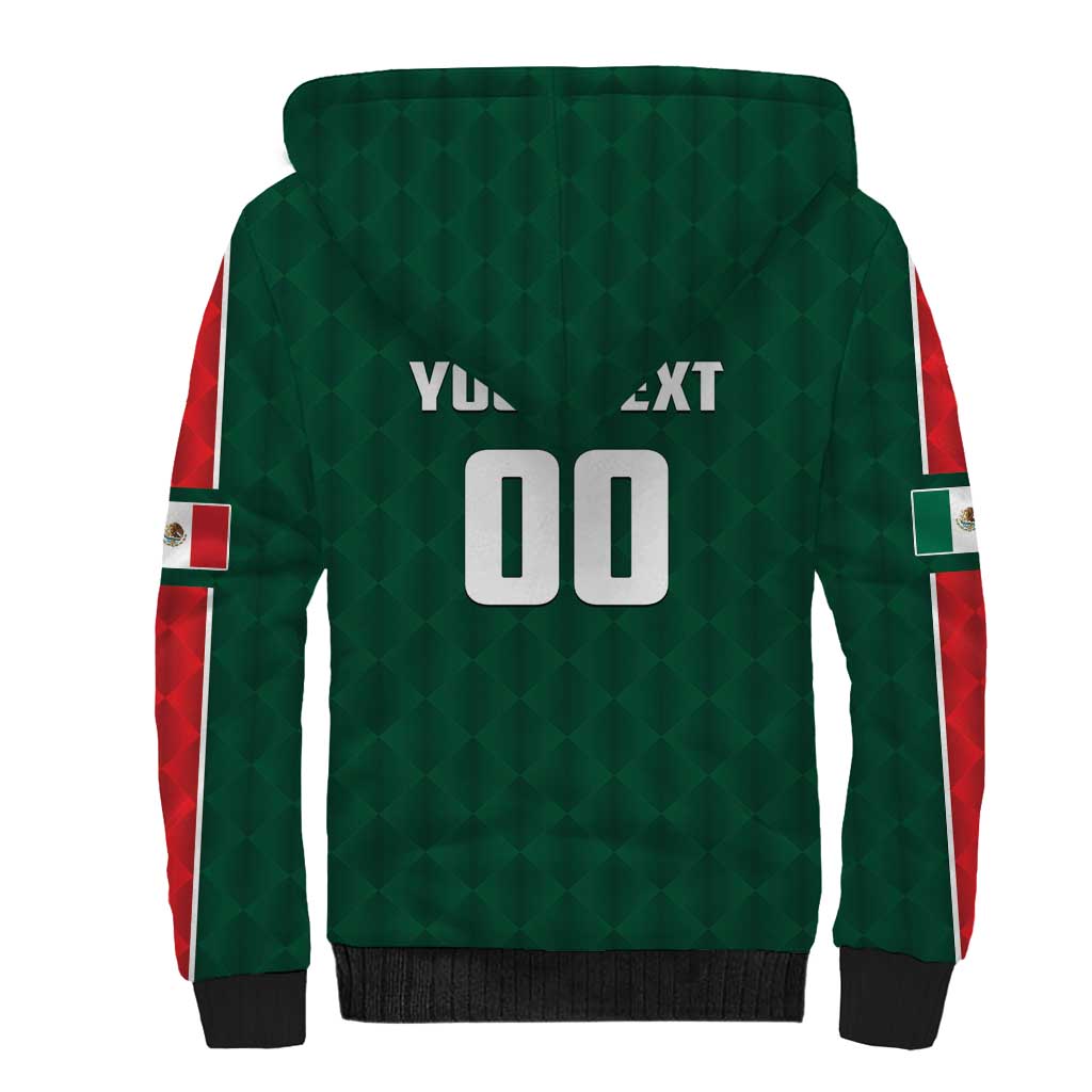 Custom Mexico Football Sherpa Hoodie Siempre Con El Tri