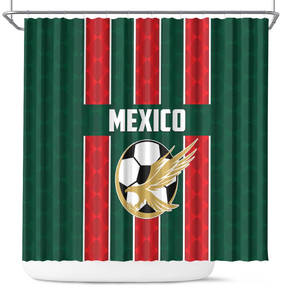Mexico Football Shower Curtain Siempre Con El Tri
