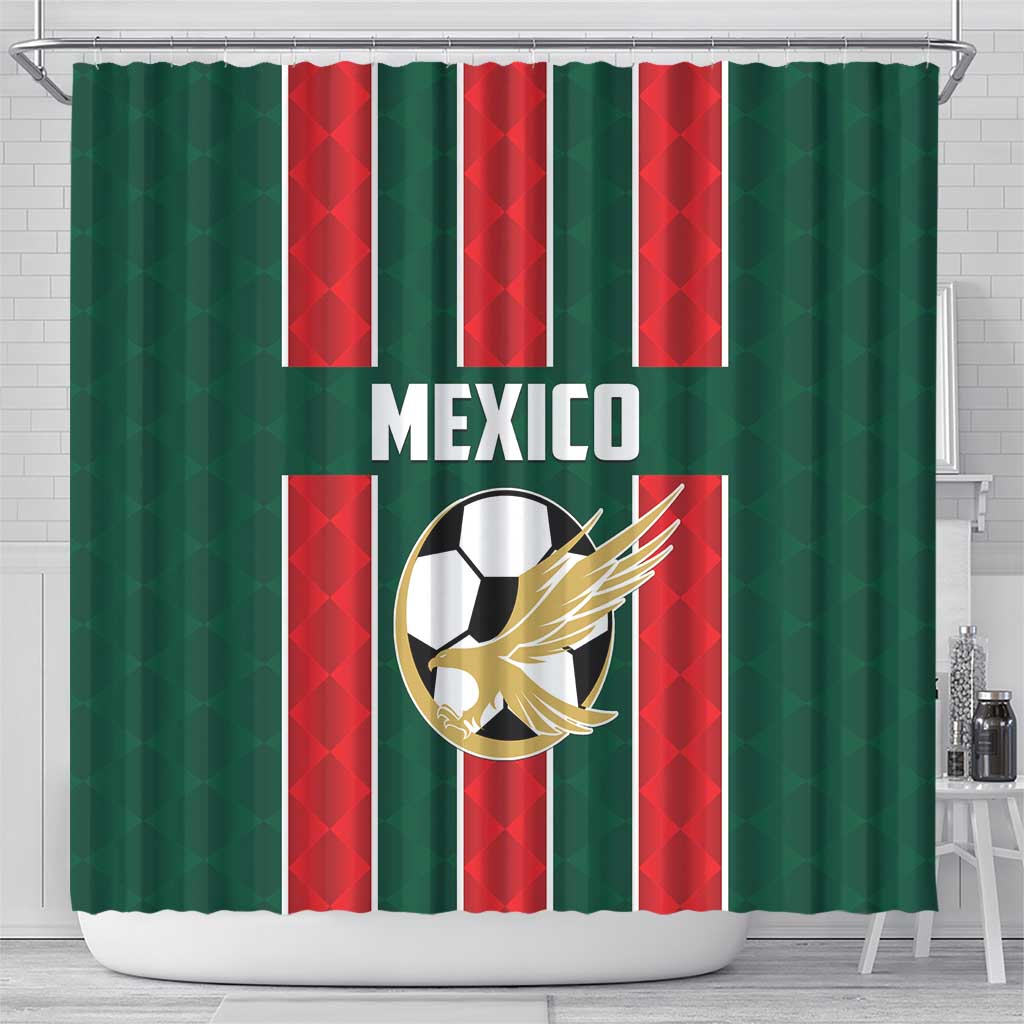 Mexico Football Shower Curtain Siempre Con El Tri