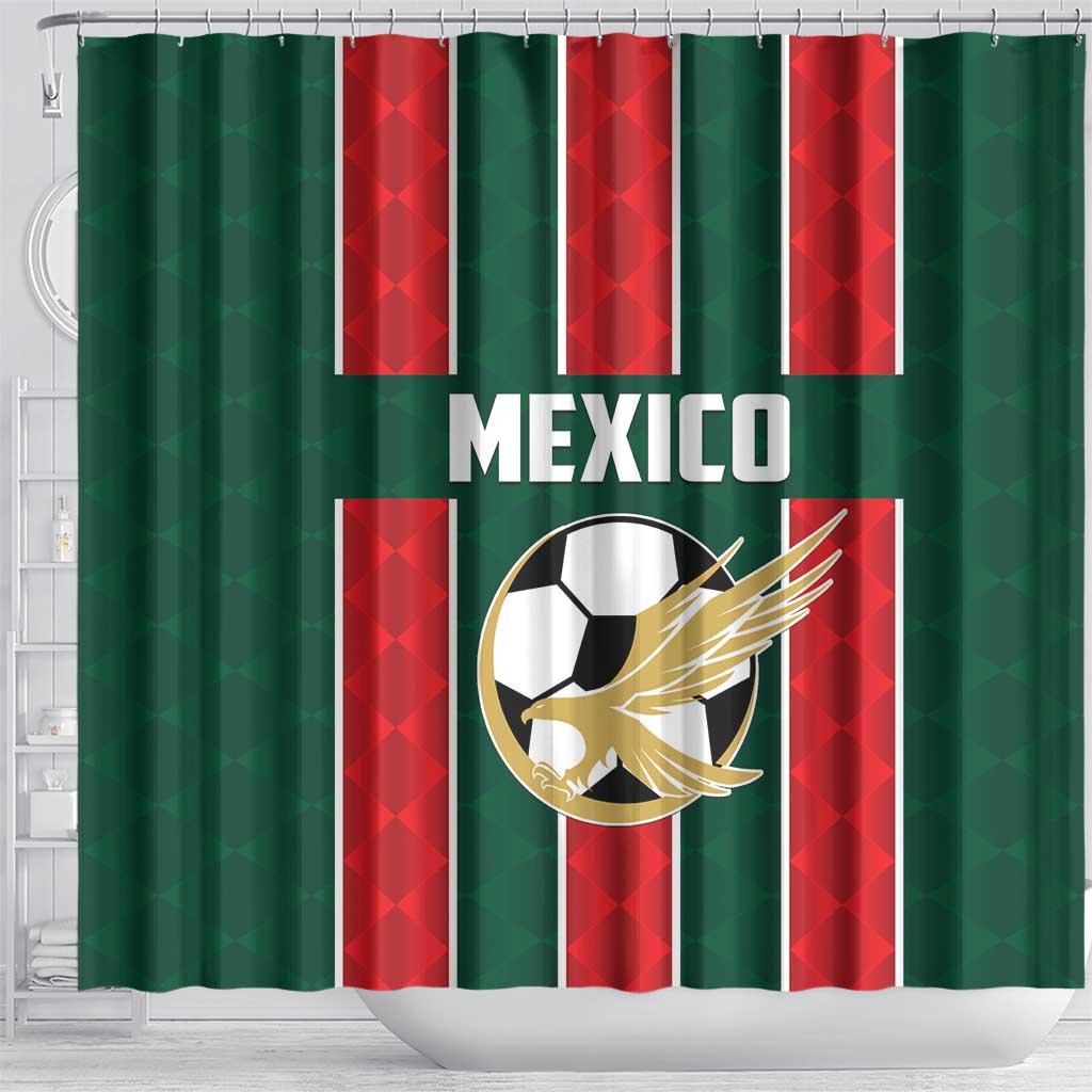 Mexico Football Shower Curtain Siempre Con El Tri
