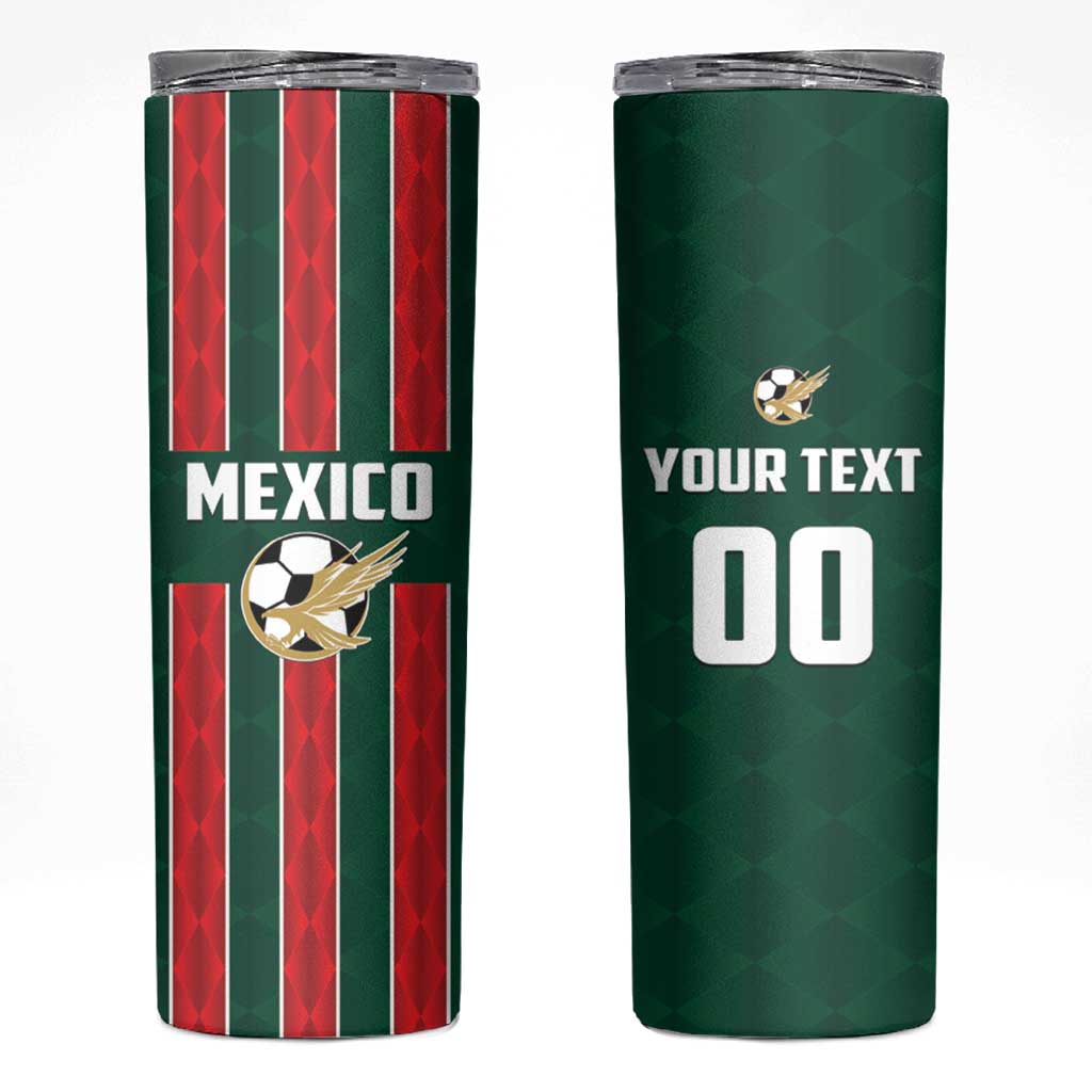 Custom Mexico Football Skinny Tumbler Siempre Con El Tri