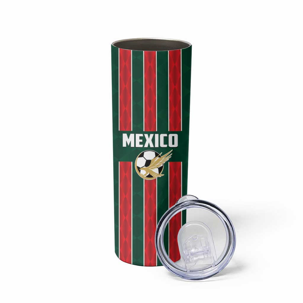 Custom Mexico Football Skinny Tumbler Siempre Con El Tri