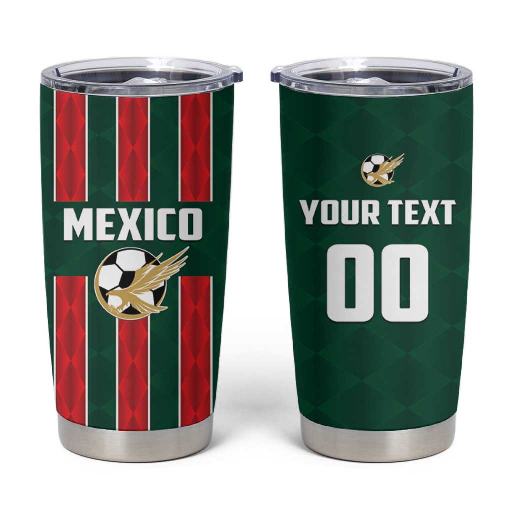 Custom Mexico Football Tumbler Cup Siempre Con El Tri