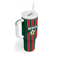 Custom Mexico Football Tumbler With Handle Siempre Con El Tri