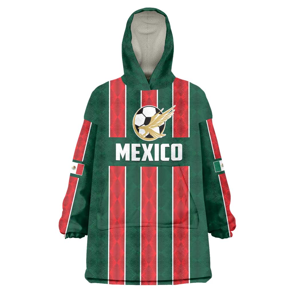 Custom Mexico Football Wearable Blanket Hoodie Siempre Con El Tri