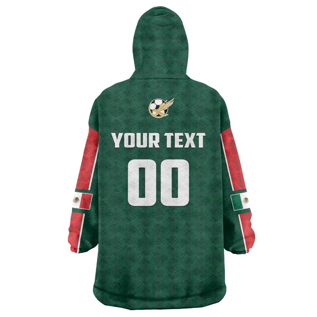 Custom Mexico Football Wearable Blanket Hoodie Siempre Con El Tri