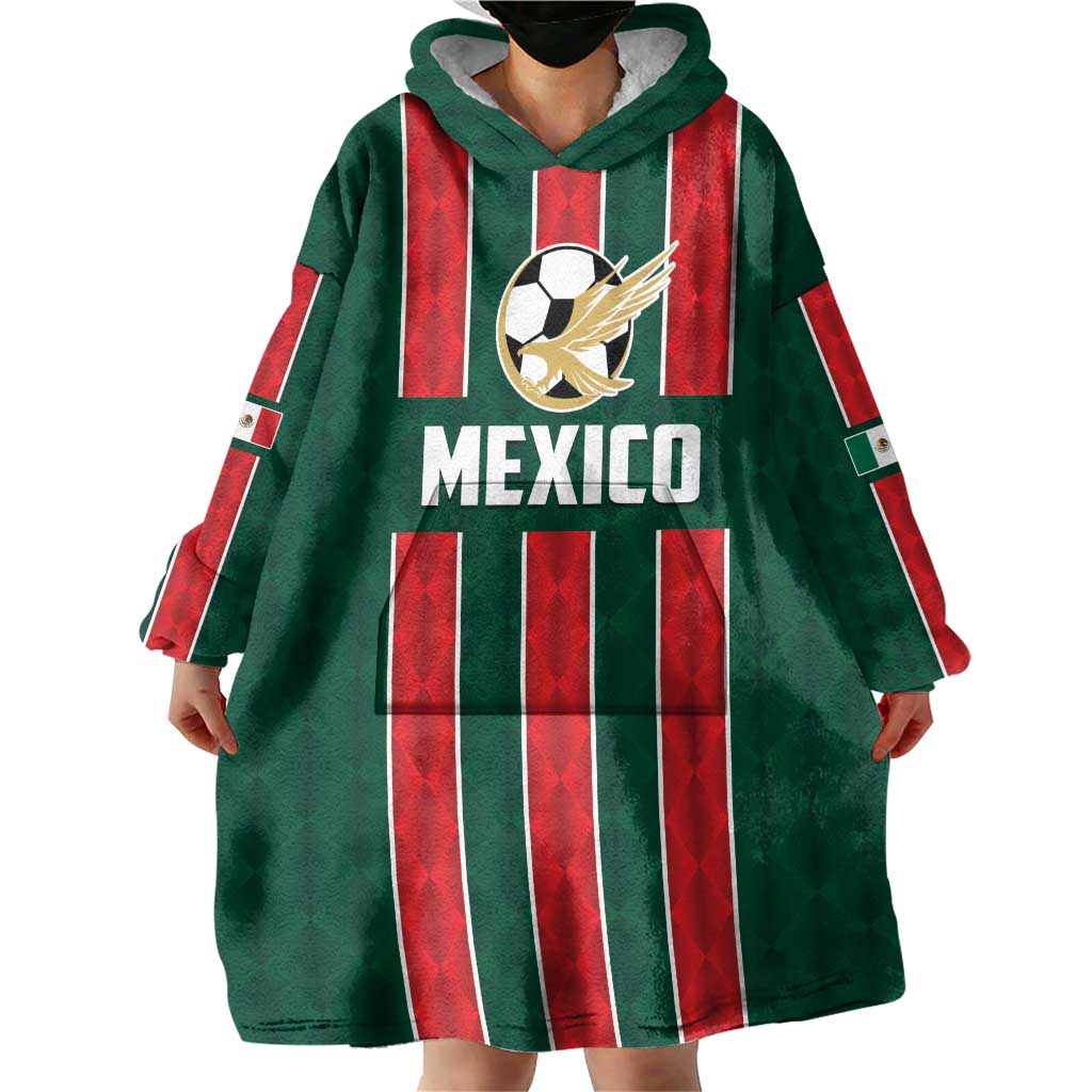 Custom Mexico Football Wearable Blanket Hoodie Siempre Con El Tri