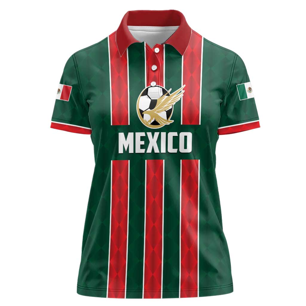 Custom Mexico Football Women Polo Shirt Siempre Con El Tri