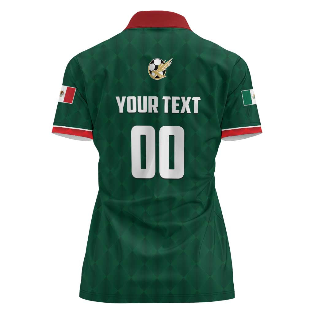Custom Mexico Football Women Polo Shirt Siempre Con El Tri
