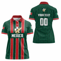Custom Mexico Football Women Polo Shirt Siempre Con El Tri