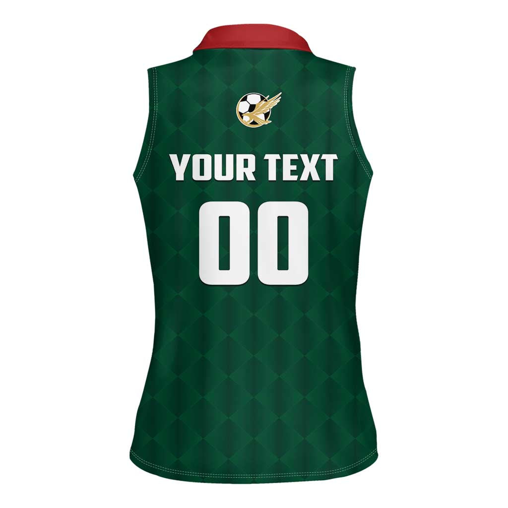 Custom Mexico Football Women Sleeveless Polo Shirt Siempre Con El Tri