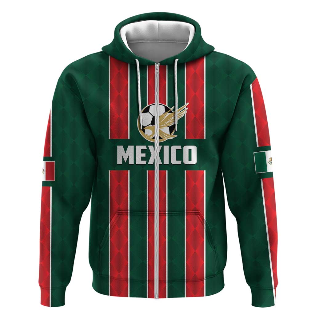 Custom Mexico Football Zip Hoodie Siempre Con El Tri