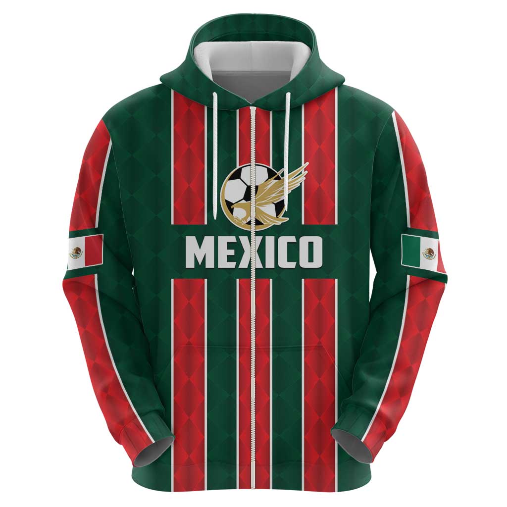 Custom Mexico Football Zip Hoodie Siempre Con El Tri