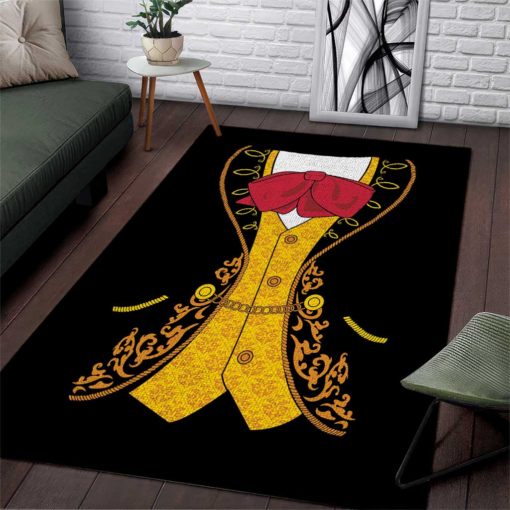 Mexican Mariachi Charro Suit Stylized Area Rug Cinco de Mayo Fiesta