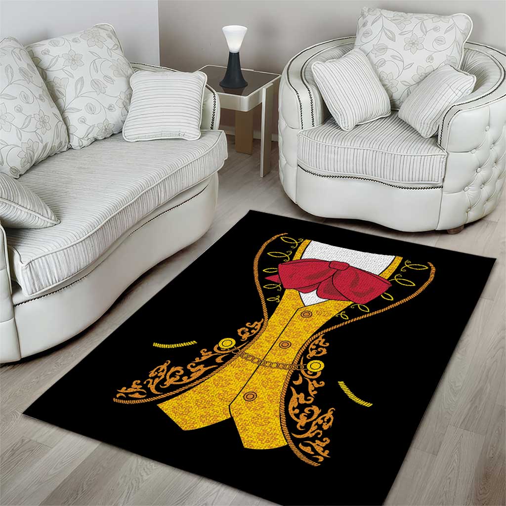 Mexican Mariachi Charro Suit Stylized Area Rug Cinco de Mayo Fiesta