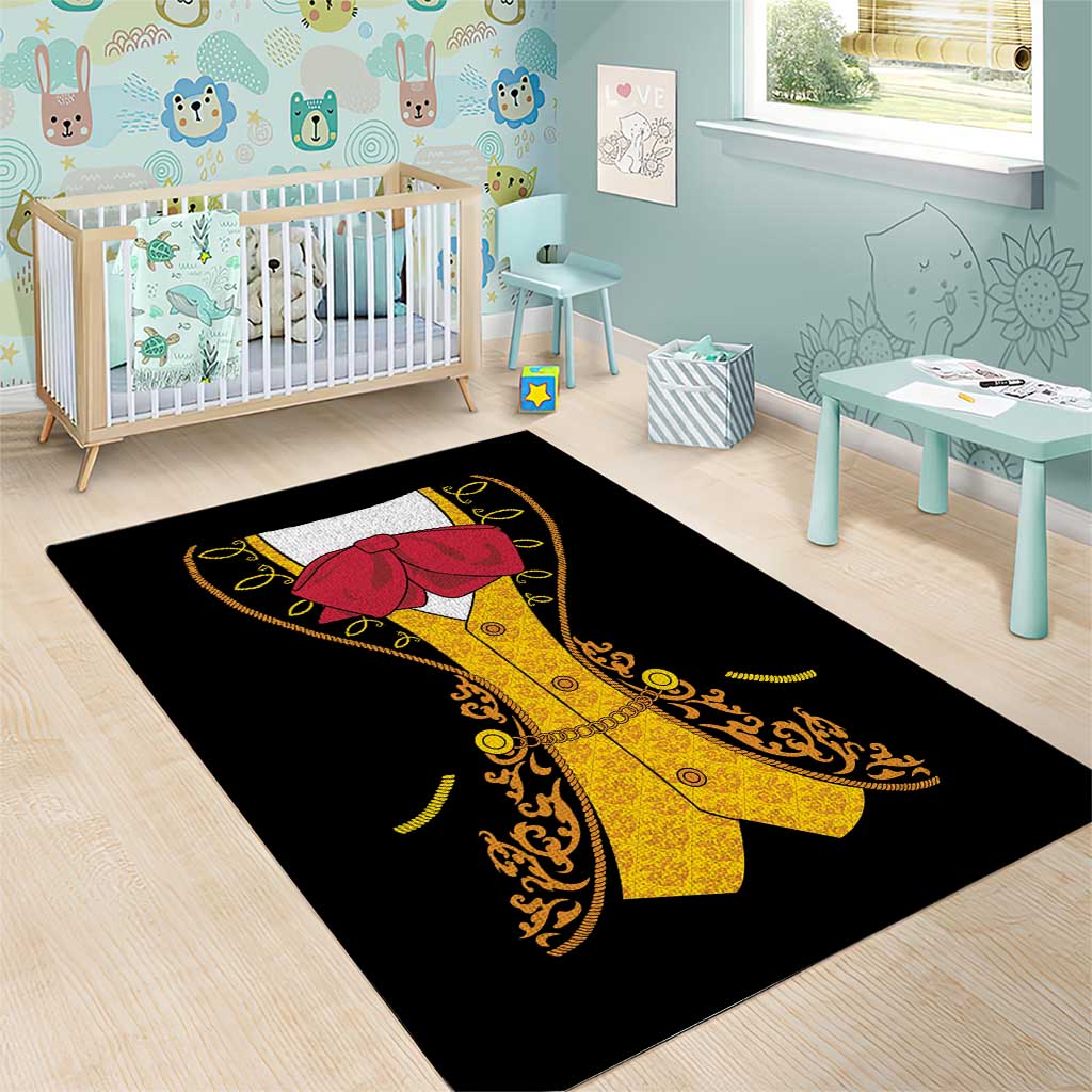 Mexican Mariachi Charro Suit Stylized Area Rug Cinco de Mayo Fiesta