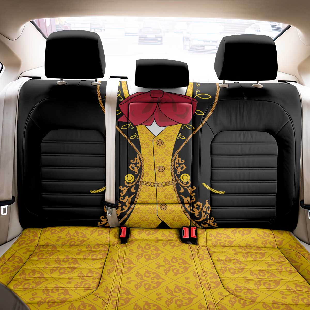 Mexican Mariachi Charro Suit Stylized Back Car Seat Cover Cinco de Mayo Fiesta