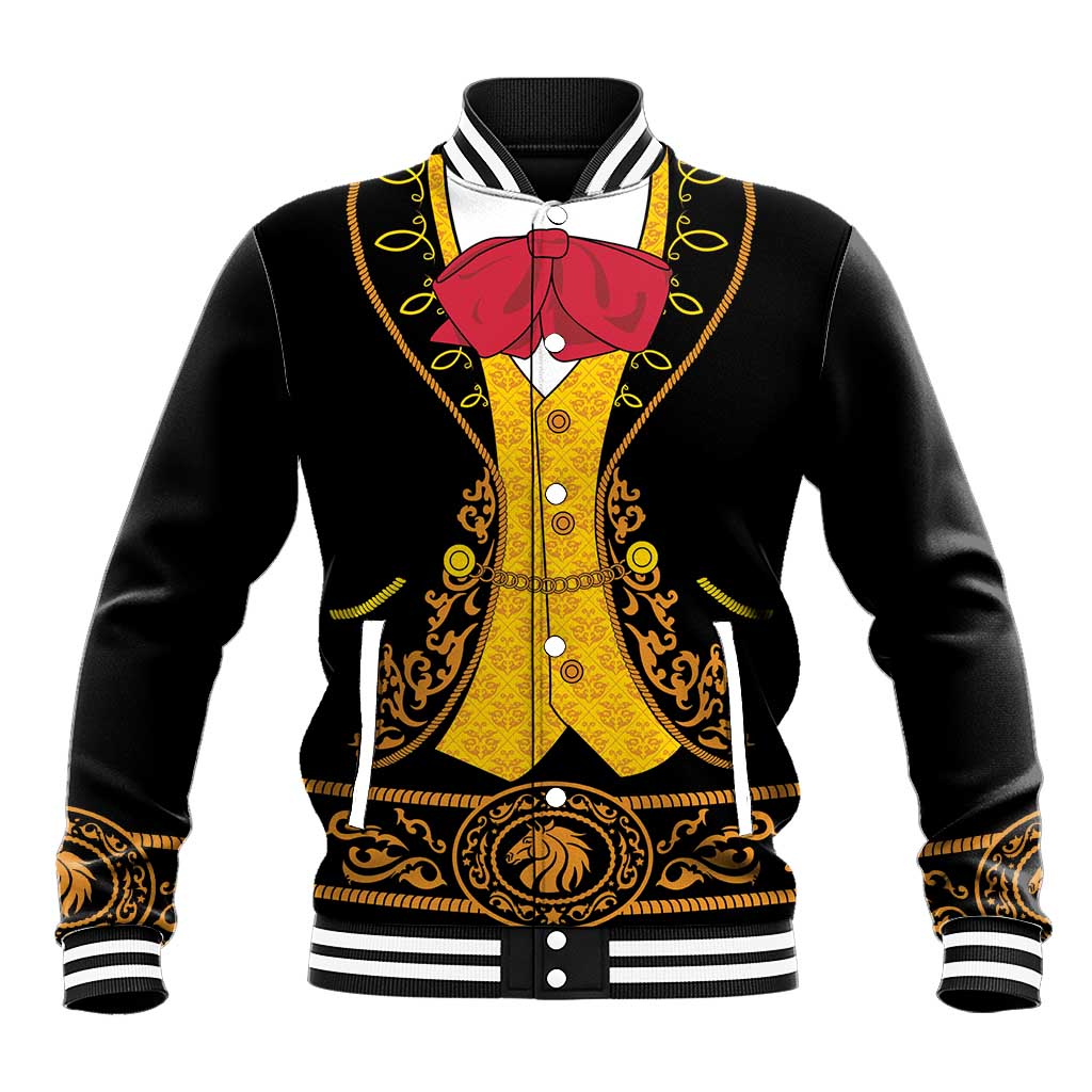 Mexican Mariachi Charro Suit Stylized Baseball Jacket Cinco de Mayo Fiesta